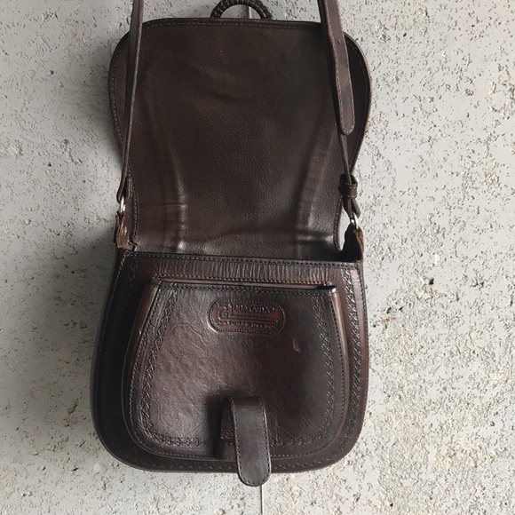 #035 Anna Cainzo Culturas Del Sol’s | Brown Leather Side Saddle Crossbody - Picture 4 of 17